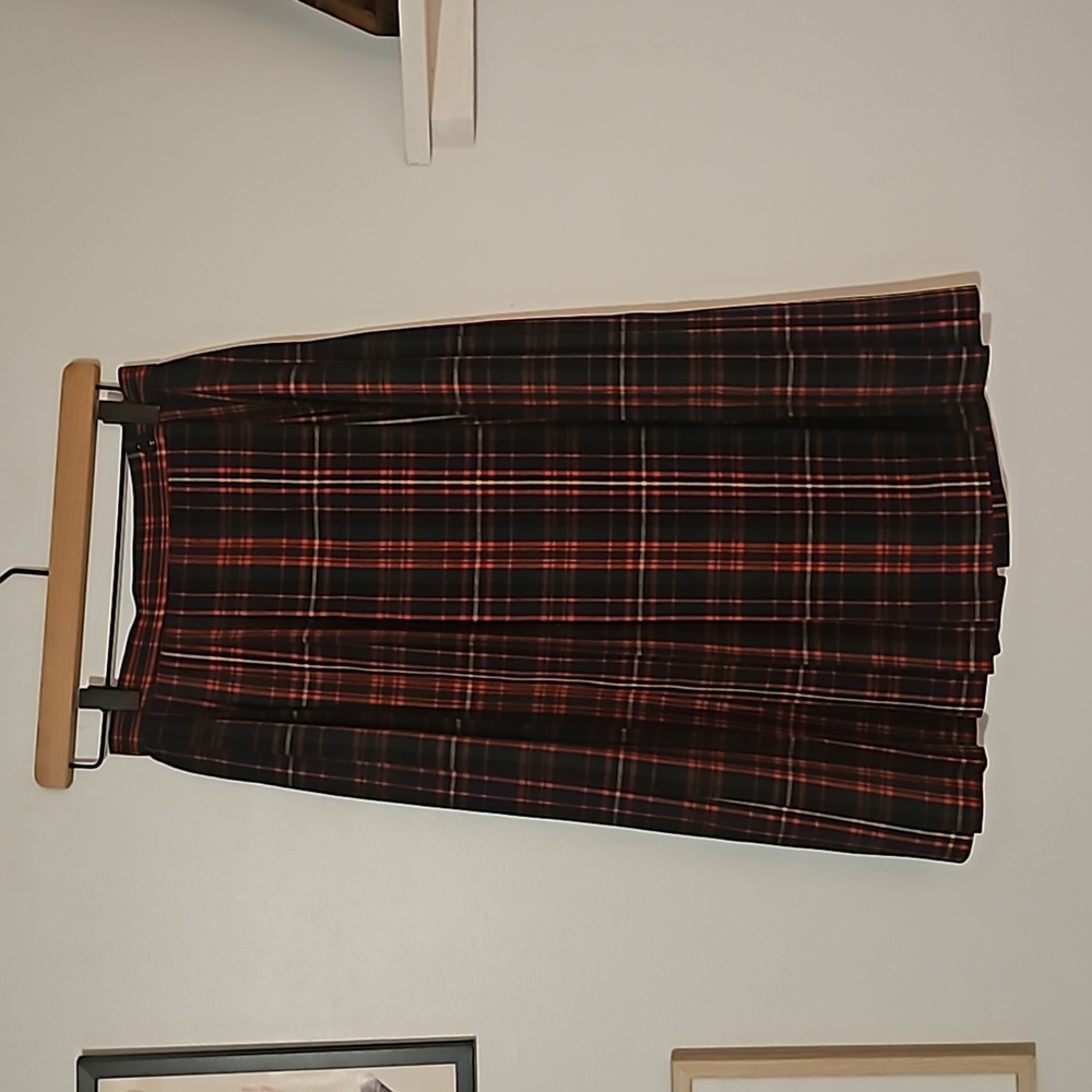 Vintage wool Plaid Skirt